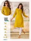Nawab Vol 18 By Blue Hills Embroidery Lucknowi Rayon Kurtis Exporters In India
